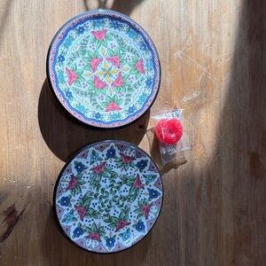 Floral Patterned Ceramic Plates